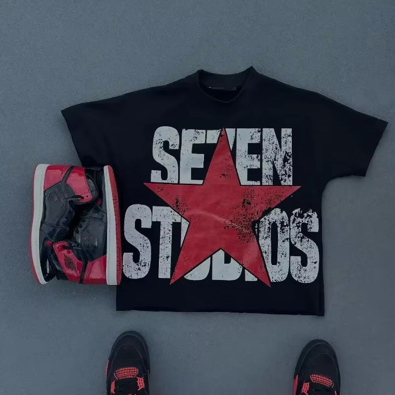 Vintage Chasing Money Not Fame Graphic T-Shirt Cropped Tees Co-Ed Top Graphic T Shirts Men Clothing