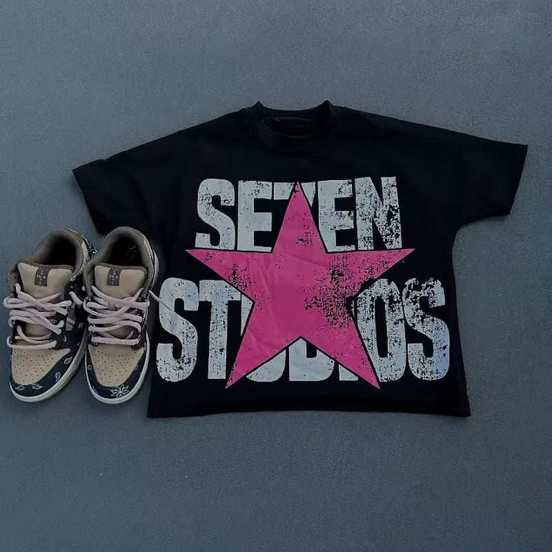 Vintage Chasing Money Not Fame Graphic T-Shirt Cropped Tees Co-Ed Top Graphic T Shirts Men Clothing